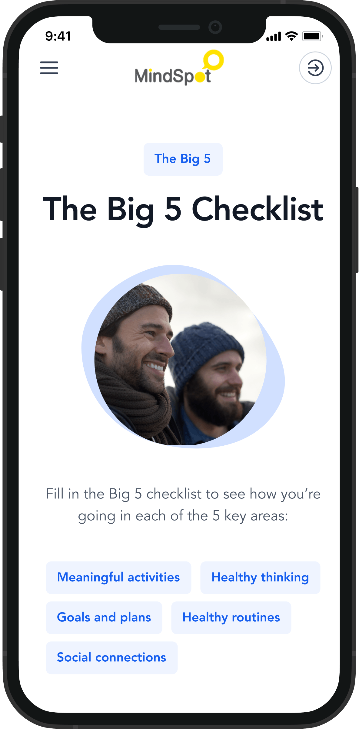Big Five iPhone Mockup
