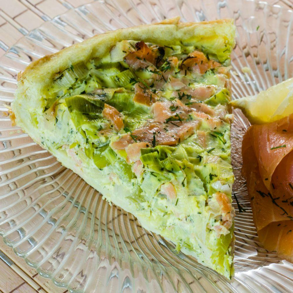 Torta salata al porro e samone
