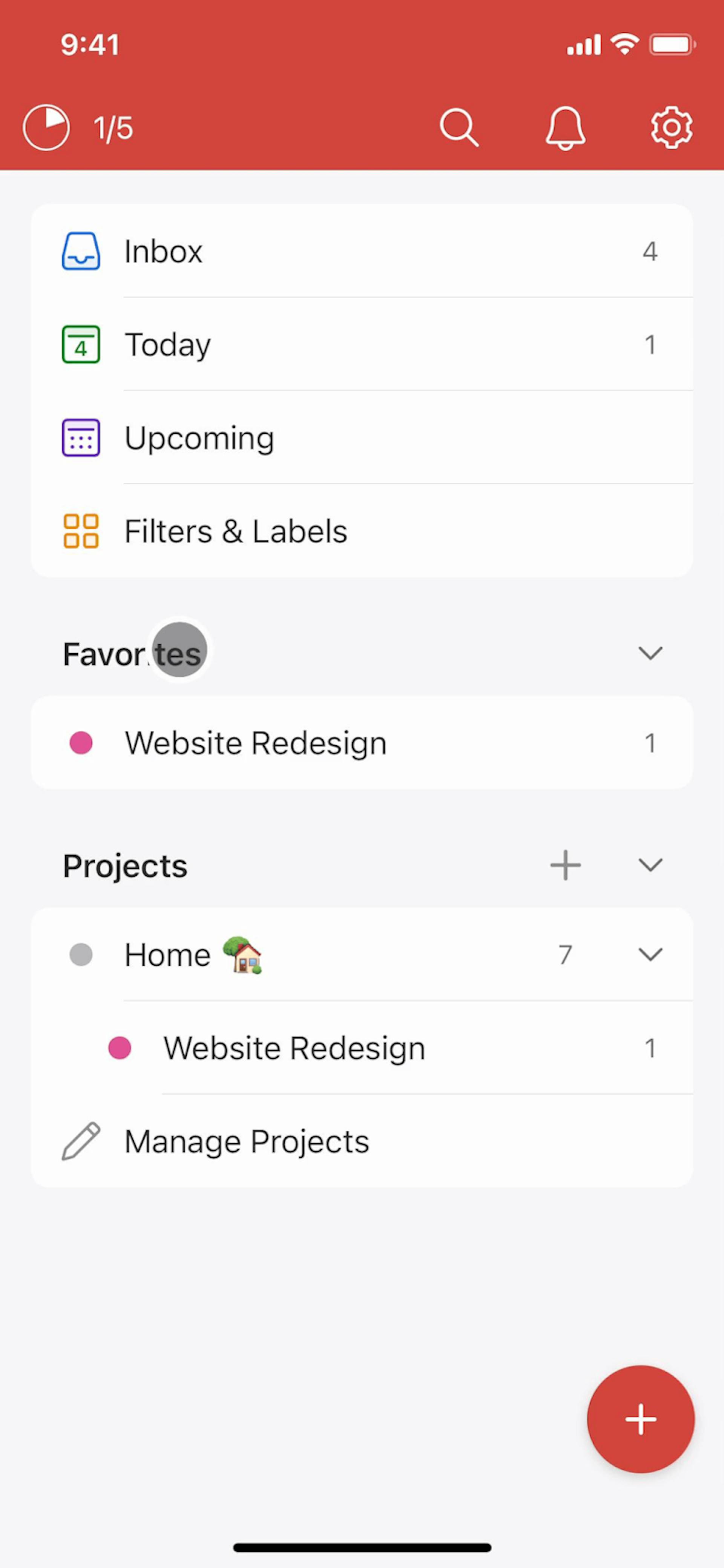 Todoist dashboard