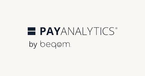 PayAnalytics by beqom dark logo on a light background.