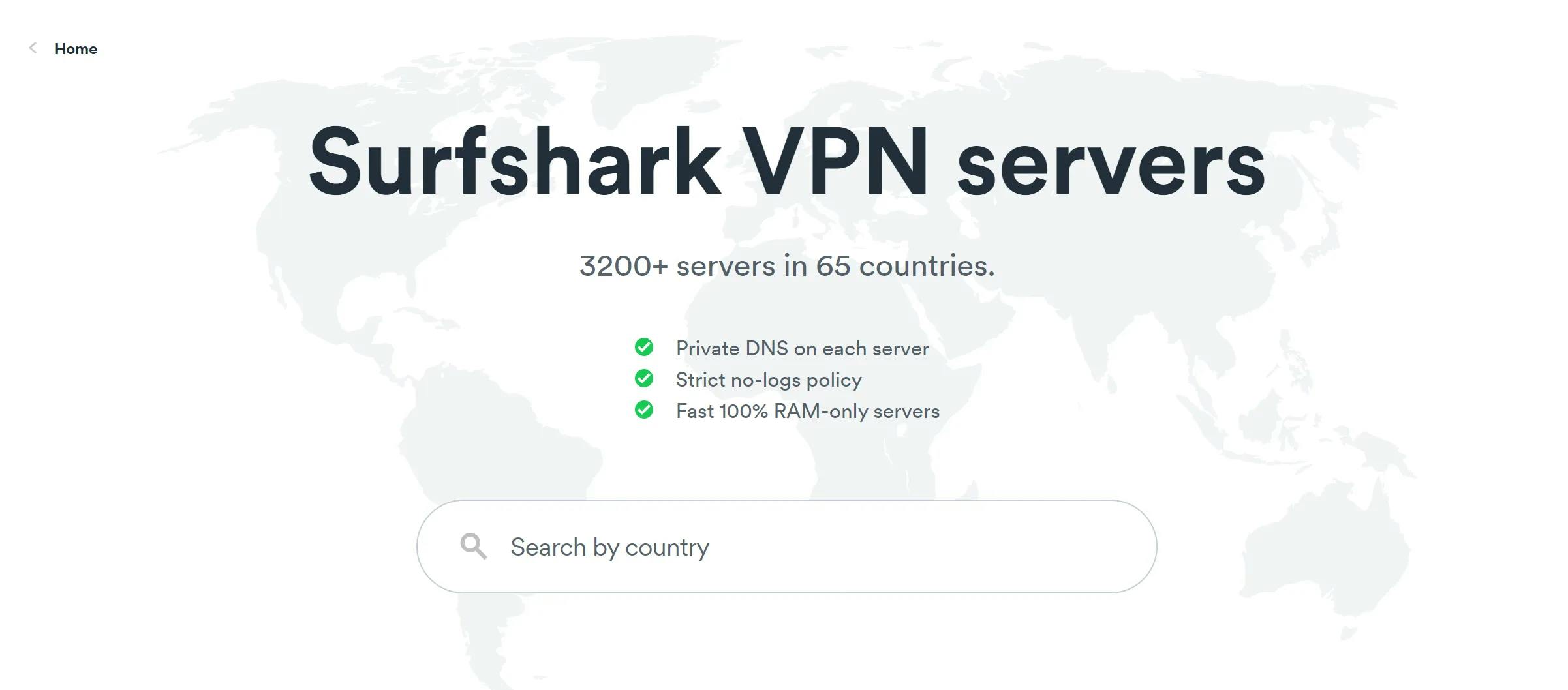 Surfshark VPN servers