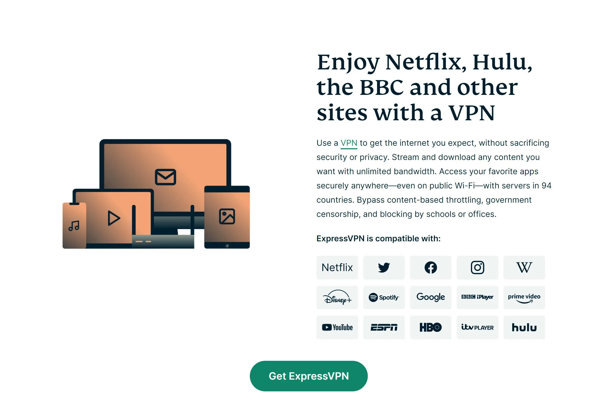 ExpressVPN unblocks streaming