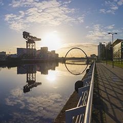 River Clyde skyline in Glasgow