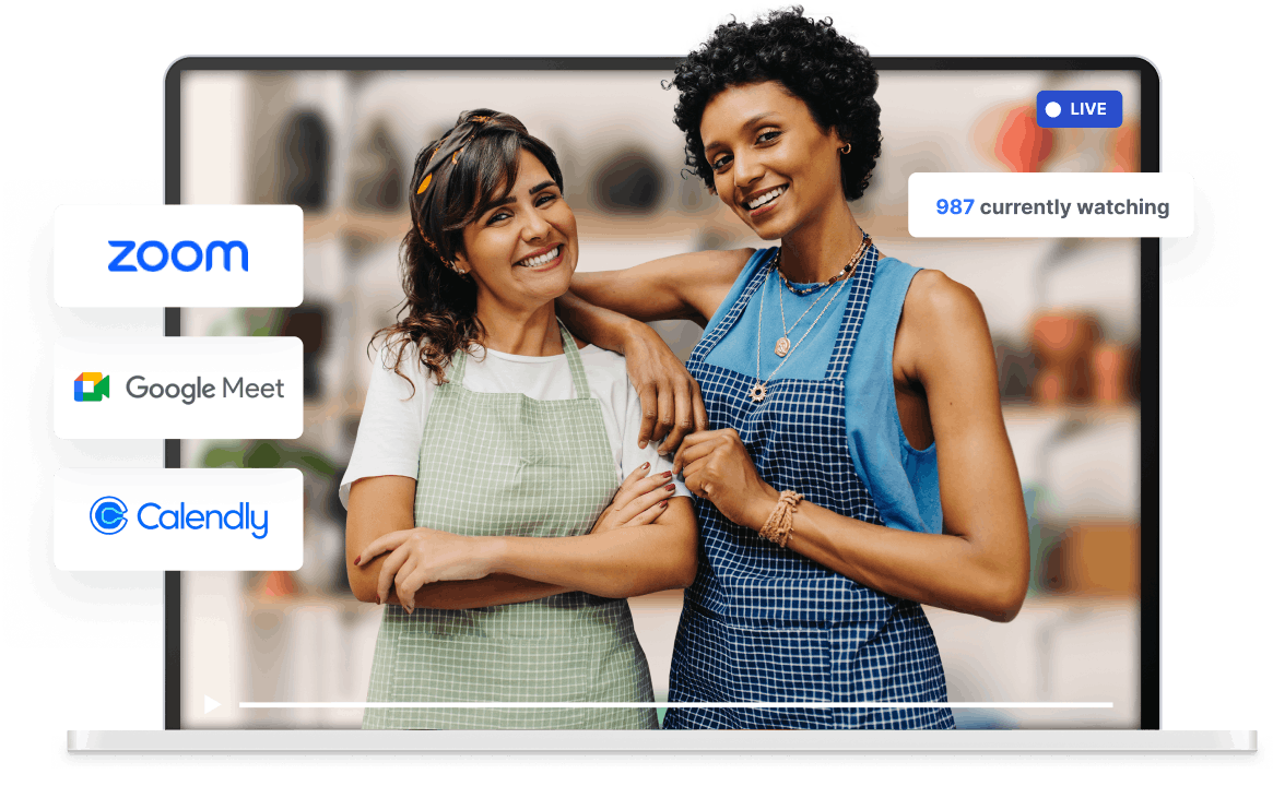 two women hosting a webinar